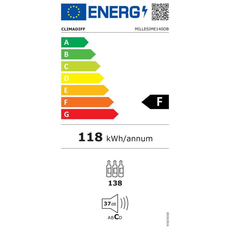 MILLESIME140DB Dvouzónová zrací vinotéka - 138 lahví - Climadiff